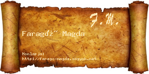 Faragó Magda névjegykártya